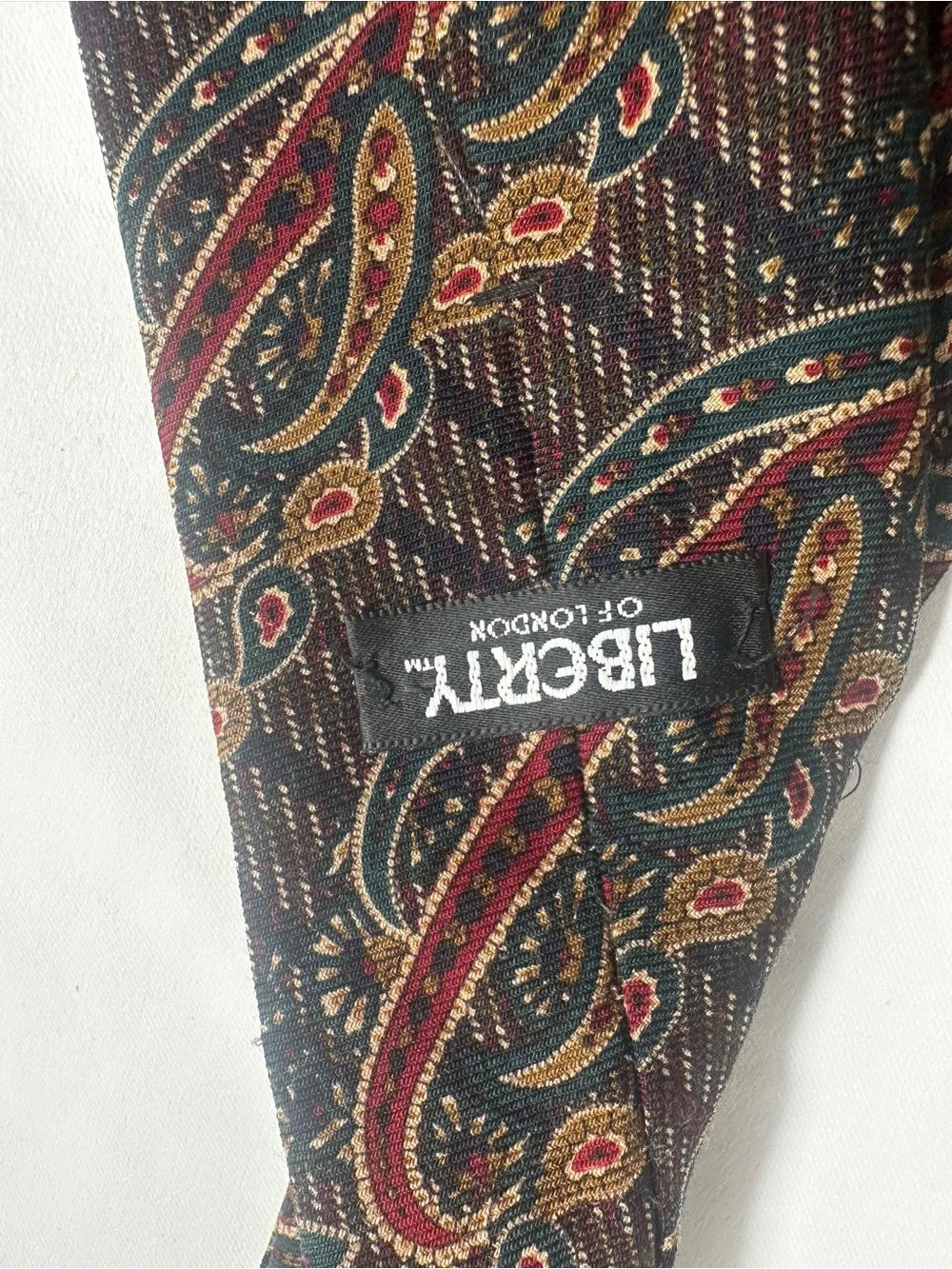 A42. Liberty of London Vintage Wool Silk Paisley Necktie British Designer Tie